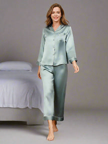  Long Sleeve Lapel Women's Panama's LightBlue 
