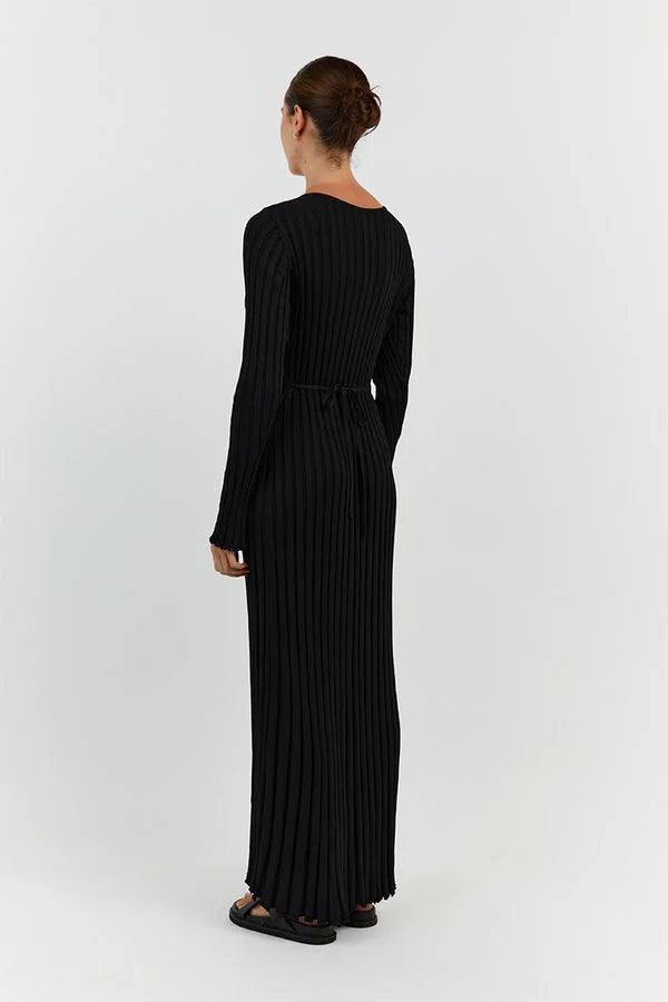 V-Neck Knit Midi Dress V-Neck Knit Midi Dress