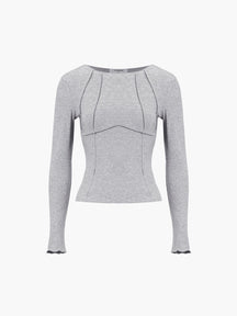 Piping Long Sleeve Top