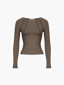 Piping Long Sleeve Top
