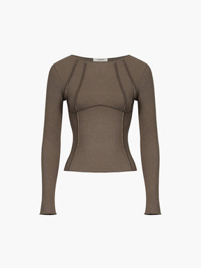 Piping Long Sleeve Top