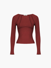 Piping Long Sleeve Top