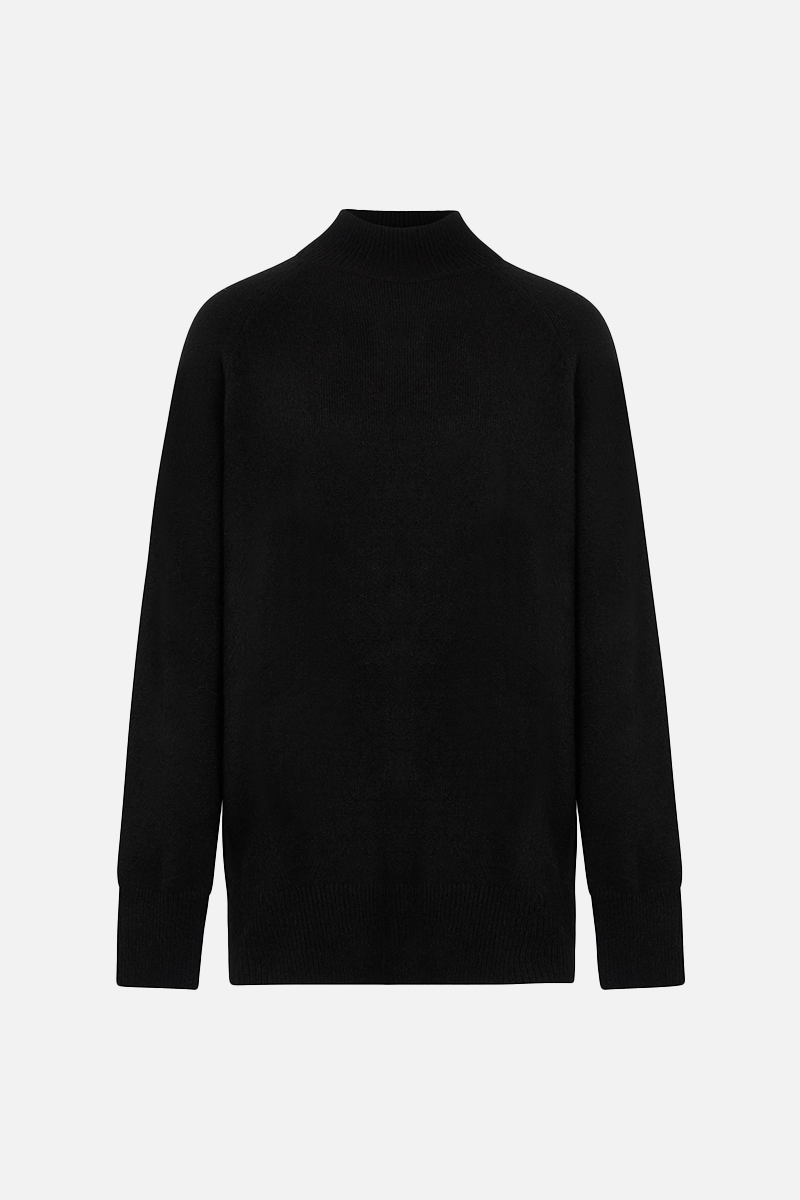Neck Jumper Dress - Black
