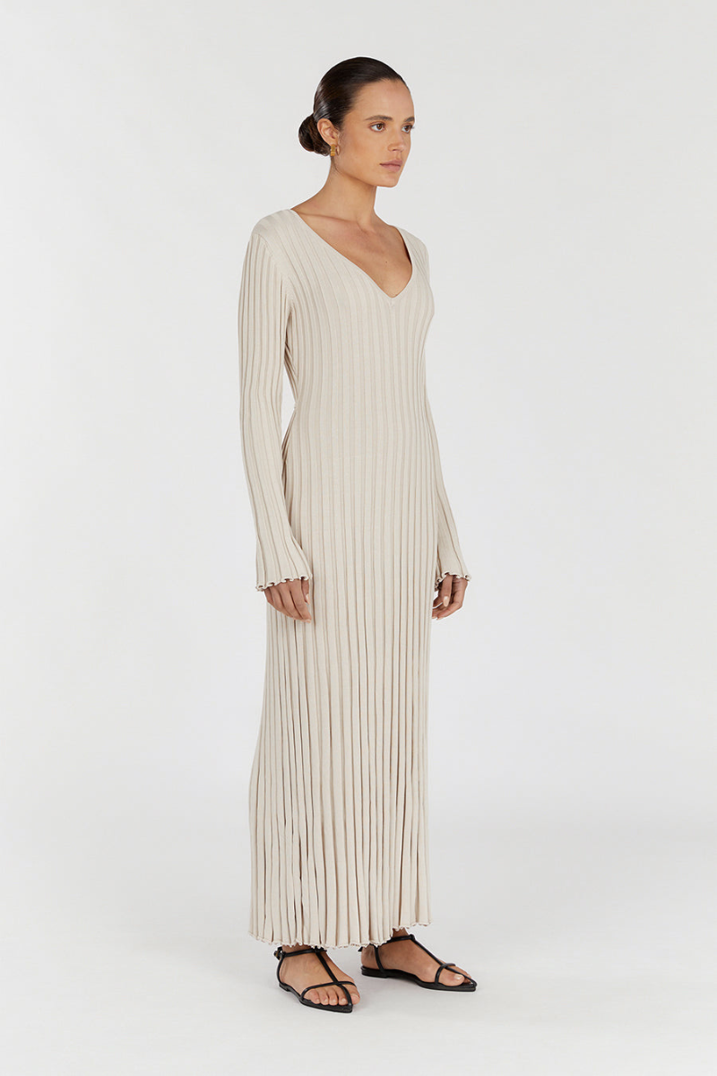 V-Neck Knit Midi Dress V-Neck Knit Midi Dress